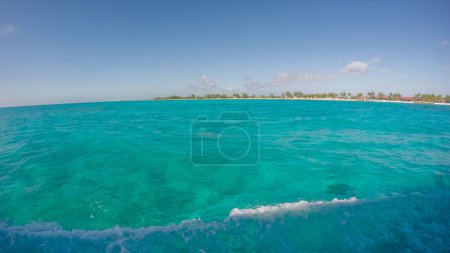 Tropical beach of Princess Cays Island in Bahamas