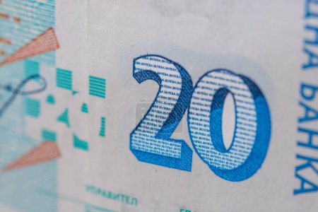 Banknote in bulgarischer Währung 20 Lewa