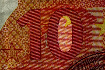 EURO Geldscheine, Detailfoto von EURO. Währung der Europäischen Union