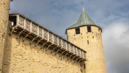 Schloss von Carcassonne in Frankreich. beeindruckende mittelalterliche Festung