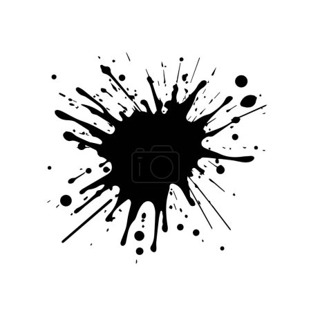 illustration vectorielle de peinture noire éclaboussure 