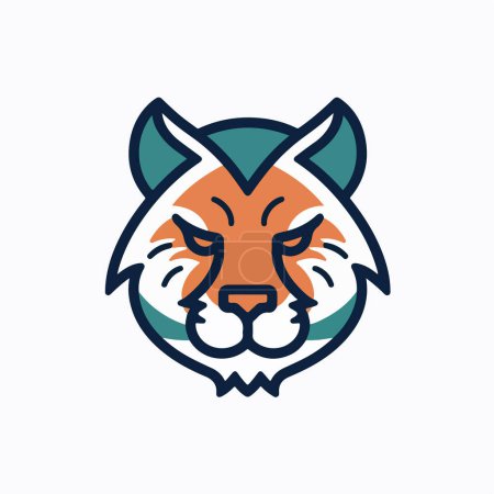 tiger head logo vector icon illustration 
