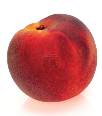 Photo for Red peaches on white background. - Royalty Free Image