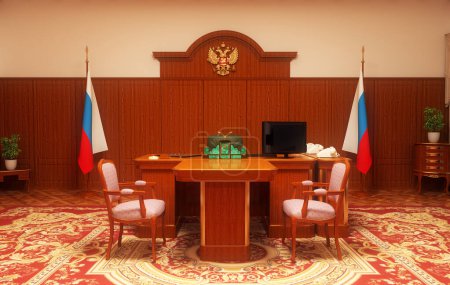 Kreml-Büro des russischen Präsidenten. 3D-Illustration.