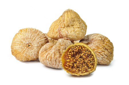 raw dried figs isolated on white background