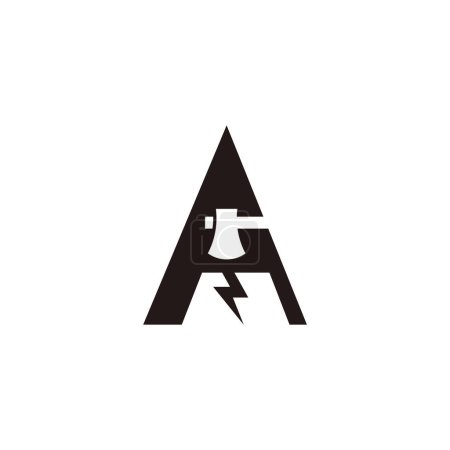 Illustration for Letter a axe smash crush symbol logo vector - Royalty Free Image