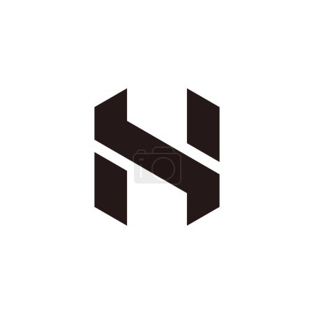 Buchstabe sh einfache minimalistische Logo-Vektor 
