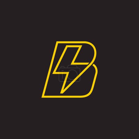 Buchstabe b Endlosschraube linearer Logo-Vektor 