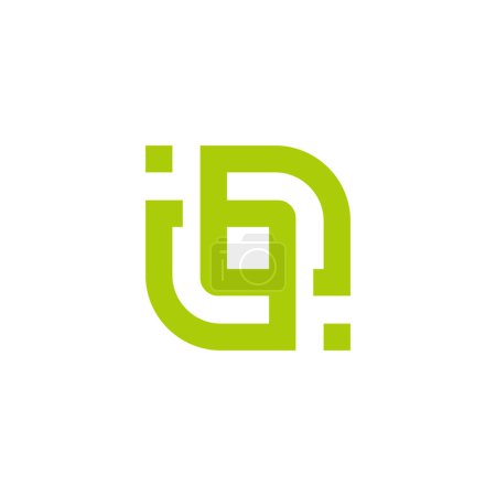 letter b q leaf ambigram logo vector 