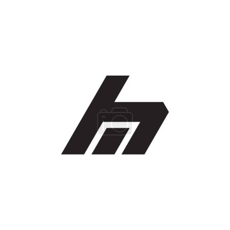 Illustration for Letter h fast house abstract logo vector - Royalty Free Image