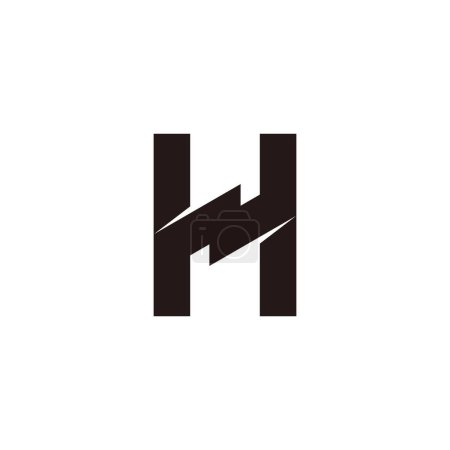 Buchstabe hn verknüpft verbinden einfachen geometrischen Logo-Vektor 