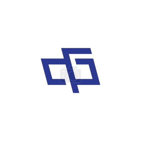 lettre gq abstrait ligne simple logo vecteur 