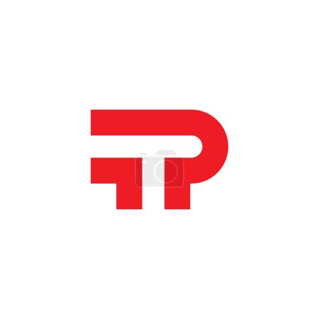 letter tp arrow motion geometric movement logo vector 