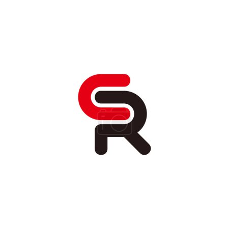letter cr fun concept colorful logo vector 