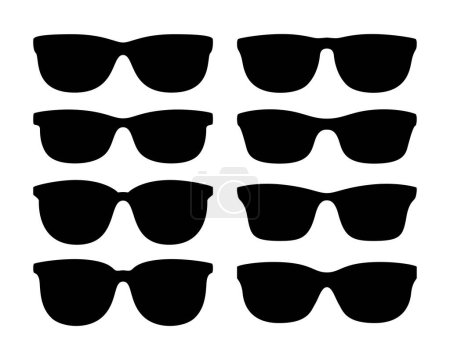 Set de Gafas en estilo plano aisladas