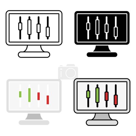 Illustration for Digital Trade in flat style isolated - Royalty Free Image