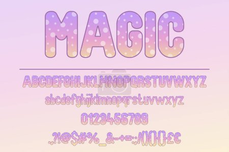 Enchanting Magic Gradient Color Font Set