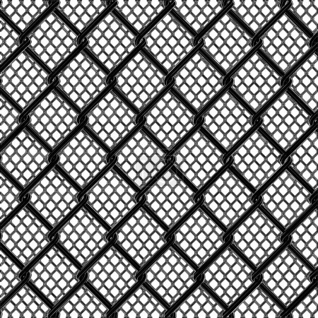 Drahtgebundener Metallzaun-Gittervektor. Muster Textur aus Stahldraht Gitter isoliert auf weißem transparentem Hintergrund. 3d Aluminiumrost für den Gefängniskäfig. Sicherheitsbarriere.