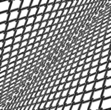 Drahtgebundener Metallzaun-Gittervektor. Muster Textur aus Stahldraht Gitter isoliert auf weißem transparentem Hintergrund. 3d Aluminiumrost für den Gefängniskäfig. Sicherheitsbarriere.