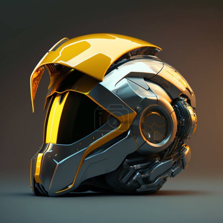 Foto de Futuristic helmet design for modern motorcicle rider - Imagen libre de derechos