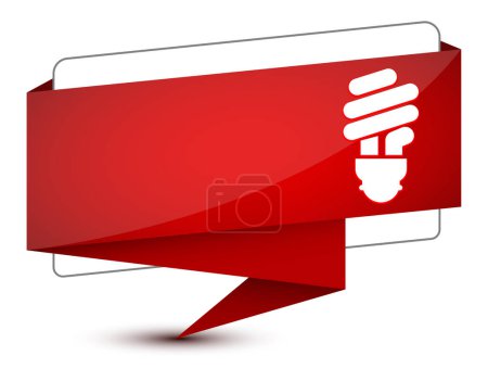 Foto de Consejos útiles bombilla icono aislado en la etiqueta roja elegante signo ilustración abstracta - Imagen libre de derechos