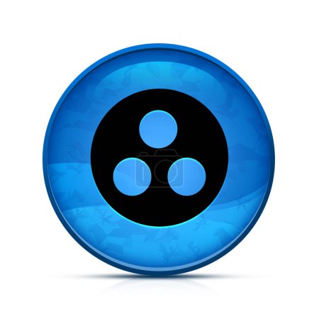 Téléchargez les photos : Icône de travail de groupe sur bouton rond bleu éclaboussure chic - en image libre de droit