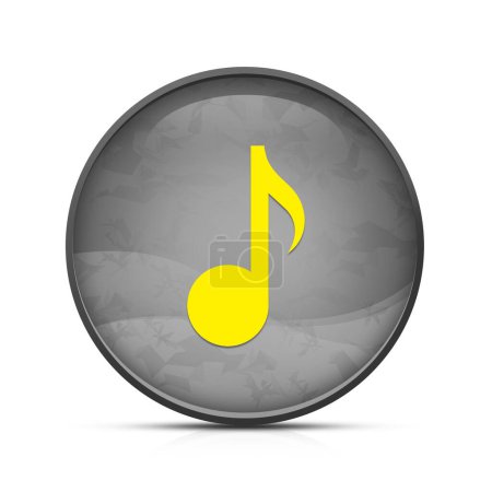 Téléchargez les photos : Icône de musique sur bouton rond noir éclaboussure chic - en image libre de droit