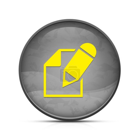 Photo for Pencil book icon on classy splash black round button - Royalty Free Image