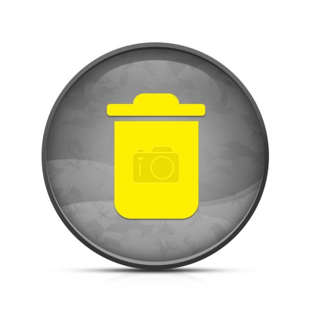 Photo for Delete icon on classy splash black round button - Royalty Free Image