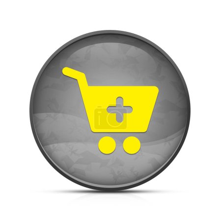 Photo for Add to shopping cart icon on classy splash black round button - Royalty Free Image