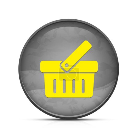 Photo for Shopping cart icon on classy splash black round button - Royalty Free Image