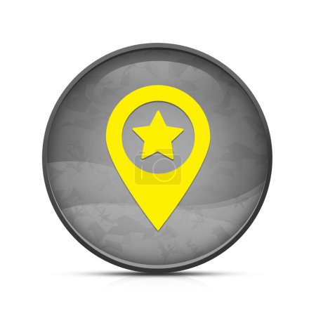 Téléchargez les photos : Carte icône étoile pointeur sur bouton rond noir éclaboussure chic - en image libre de droit