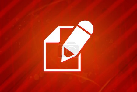 Photo for Pencil book icon isolated on abstract red gradient magnificence background illustration design - Royalty Free Image