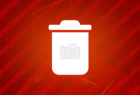 Photo for Delete icon isolated on abstract red gradient magnificence background illustration design - Royalty Free Image