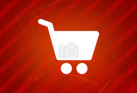 Photo for Shopping cart icon isolated on abstract red gradient magnificence background illustration design - Royalty Free Image