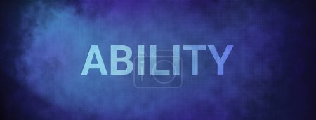 Ability isolated on fabric blue banner background abstract illustration