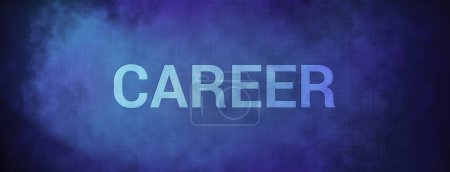 Career isolated on fabric blue banner background abstract illustration