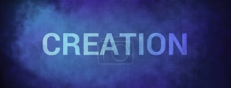 Creation isolated on fabric blue banner background abstract illustration