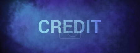Credit isolated on fabric blue banner background abstract illustration