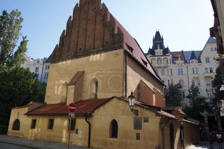 Photo for Old New Synagogue or Staronova synagoga on Maiselova street in Prague Czech Republic. - Royalty Free Image