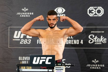 Photo for Rio de Janeiro (RJ), 01.20.2023 - UFC 283 - Fighter Gabriel Bonfim. Official Weigh-in - UFC283 official weigh-in: Teixeira vs Hill at the Hotel Windsor Marapendi in Rio de Janeiro. - Royalty Free Image