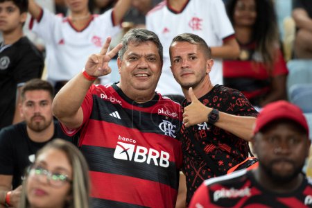 Foto de Rio de Janeiro (RJ), 15.04.2023 - Flamengo x Coritiba. Partido entre Flamengo x Coritiba por el Campeonato Brasileño en Maracán. - Imagen libre de derechos