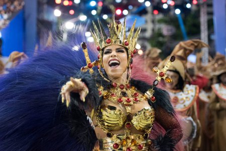 Foto de Río de Janeiro, RJ, Brasil - 03 de marzo de 2019: Carnaval de Río 2019. Desfile del Grupo Especial de Carnaval en Río de Janeiro. - Imagen libre de derechos