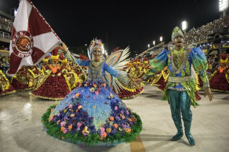 Photo for Rio de Janeiro, RJ, Brazil - March 02, 2019: Rio Carnival 2019. Parade of Carnival in Rio de Janeiro. - Royalty Free Image