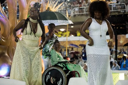 Téléchargez les photos : Rio de Janeiro, RJ, Brésil - 02 mars 2019 : Carnaval de Rio 2019. Parade du Carnaval à Rio de Janeiro. - en image libre de droit