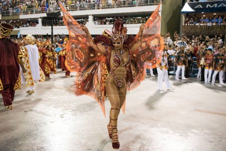 Photo for Rio de Janeiro, RJ, Brazil - March 03, 2019: Rio Carnival 2019. Parade of the Special Group of Carnival in Rio de Janeiro. - Royalty Free Image