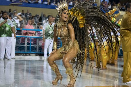 Téléchargez les photos : Rio de Janeiro, RJ, Brésil - 02 mars 2019 : Carnaval de Rio 2019. Parade du Carnaval à Rio de Janeiro. - en image libre de droit