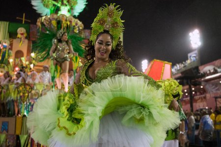 Photo for Rio de Janeiro, Brazil - February 23, 2020: Rio Carnival 2020. Parade of Samba Schools in Rio de Janeiro. - Royalty Free Image