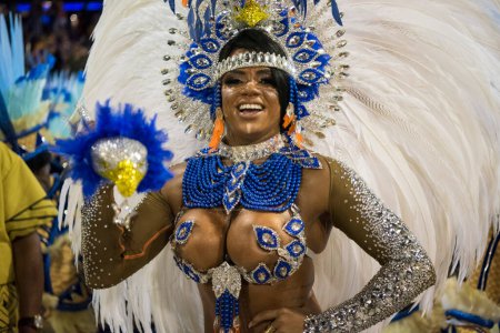 Photo for Rio de Janeiro, Brazil - February 23, 2020: Bianca Monteiro. Rio Carnival 2020. Parade of Samba Schools in Rio de Janeiro. - Royalty Free Image