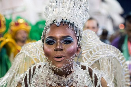 Foto de Río de Janeiro, Brasil - 22 de febrero de 2020: Maryanne Hiplito. Carnaval de Río 2020. Desfile de Escuelas de Samba en Río de Janeiro. - Imagen libre de derechos